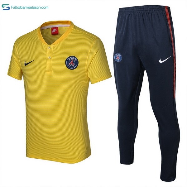 Polo Paris Saint Germain Conjunto Completo 2017/18 Amarillo